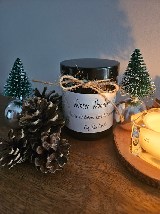 Seasonal Soy Wax Candle (Amber Jar) - 40% DISCOUNT