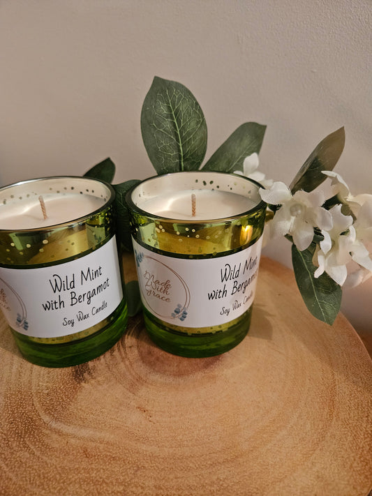 Natural Soy Wax Candle (Sparkle Jar)